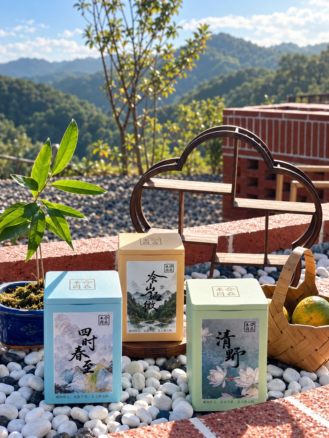 露台山景前茶产品组合