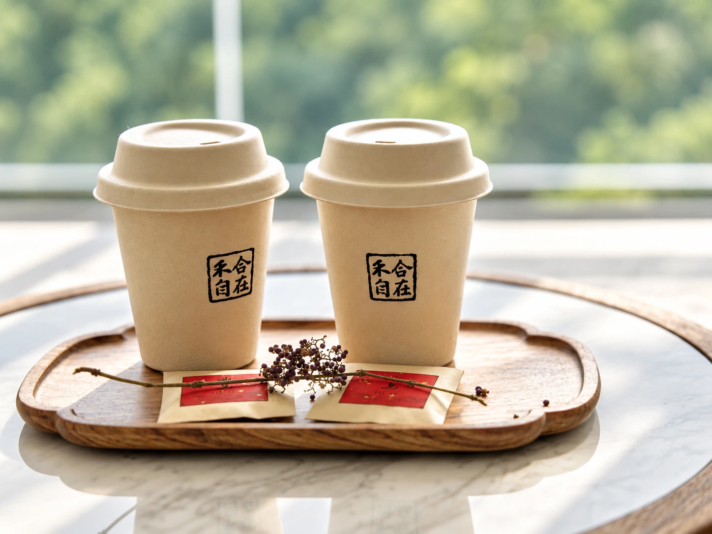 品牌外带饮品双杯